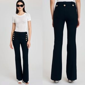 Derek Lam 10 Crosby Robertson Flare Trousers in Midnight